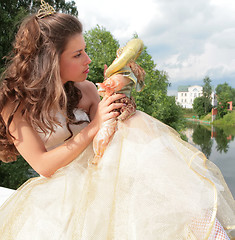 Image showing beautiful princess says good-bye to childhood