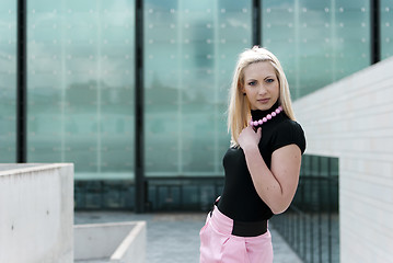 Image showing blonde girl posing