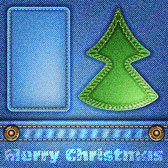 Image showing Christmas Jeans Texture