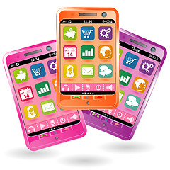 Image showing Smartphone with icons