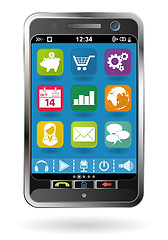 Image showing Smartphone with icons