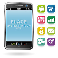 Image showing Smartphone with a blank place for icon