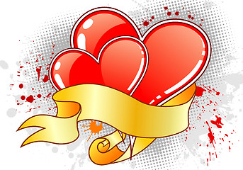 Image showing Grunge Valentines Day background