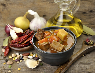 Image showing Beef Soup With Vegetables