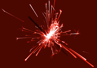 Image showing Burning christmas sparkler