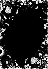 Image showing Grunge Flower Frame