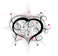 Image showing Abstract valentines ornament, vector