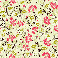 Image showing Flower seamless pattern