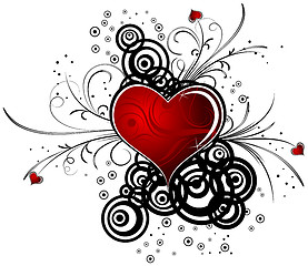 Image showing Abstract valentine's background with hearts, vector