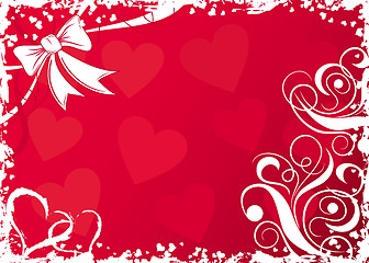 Image showing Valentines background with hearts, vector