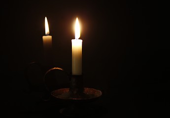 Image showing Candle in mirrow