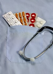 Image showing Medicine and stethoscope 2