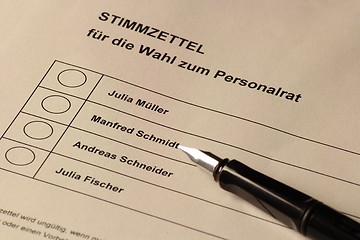 Image showing Personell ballot