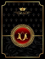 Image showing vintage background with heraldic crown