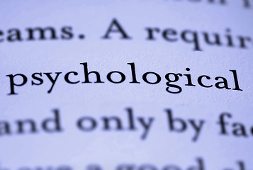 Image showing word psychological 