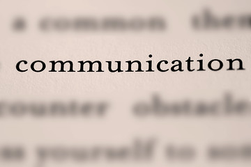 Image showing word Communication