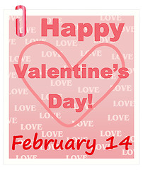 Image showing message for Valentines Day