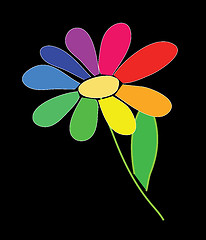 Image showing rainbow flower