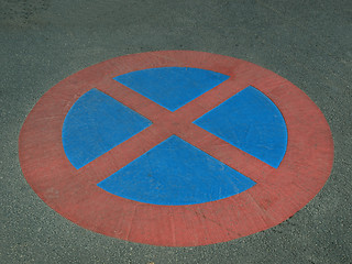 Image showing No parking sign