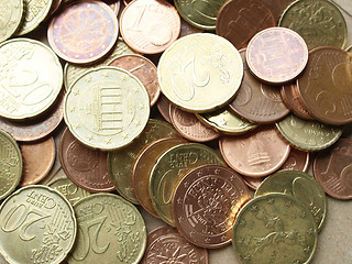 Image showing Euro coins background