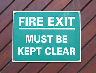 Image showing Fire exit sign