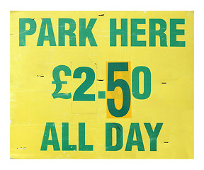 Image showing Parking sign