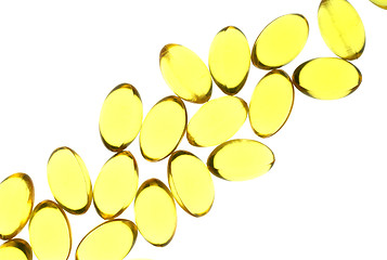 Image showing Yellow gel capsules