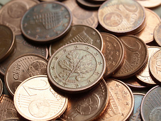 Image showing Euro coins background