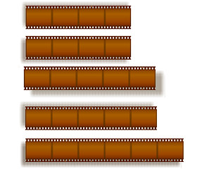 Image showing filmstrips with shadows