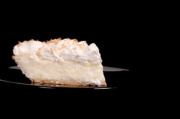 Image showing Pineapple coconut cream pie with toasted coconut