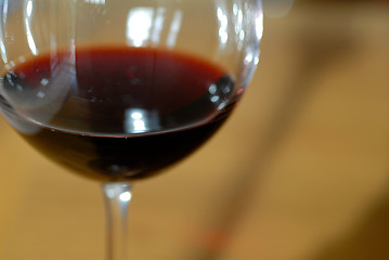 Image showing A glass of red wine.-