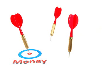 Image showing money concept with dart arrow