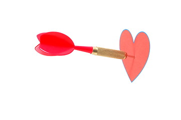 Image showing love concept with dart arrow