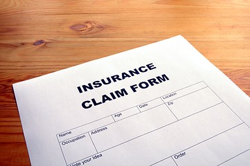 Image showing insurance claim form