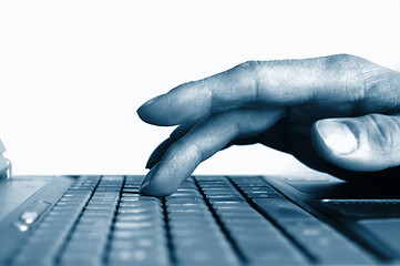 Image showing typing hands on keyboard