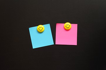 Image showing smiley and paper with copyspace