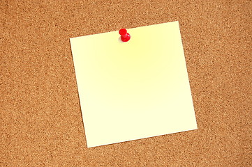 Image showing blank sheet of paper on bulletin board