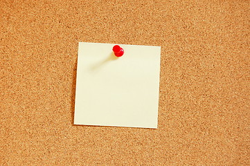 Image showing empty sheet paper with push pin