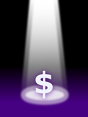 Image showing money concept with spotlight