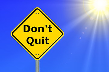 Image showing dont quit motivation