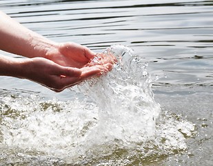 Image showing hand an water