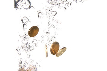 Image showing coins in water