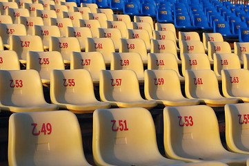 Image showing Row of chairs