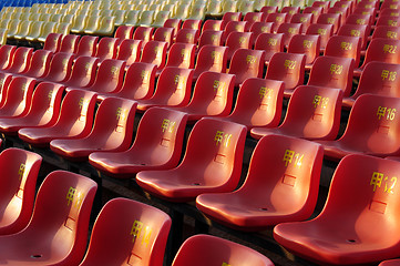 Image showing Row of chairs