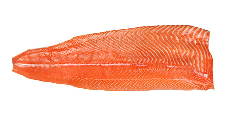 Image showing salmon fillet isolated on a white background