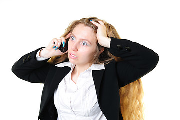 Image showing Businesswoman in surprise