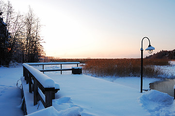 Image showing Winter pier