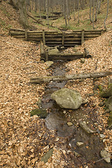 Image showing wooden dam