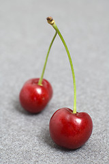 Image showing two cherries