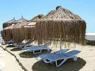 Image showing  umbrella, beach chair 